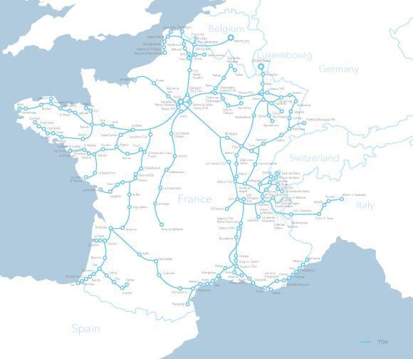 Rennes - Paris 1:25 21 Abfahrten pro Tag TGV bedient mehr als 230 Reiseziele in Frankreich Mehr als 600