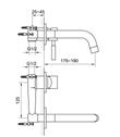 WA-H02 Preis 350,00 Concealed wall basin faucet single lever mixer incl concealed parts Sedal ceramic cartridge BIDETARMATUR HIGHLINE BADEWANNENARMTUR HIGHLINE