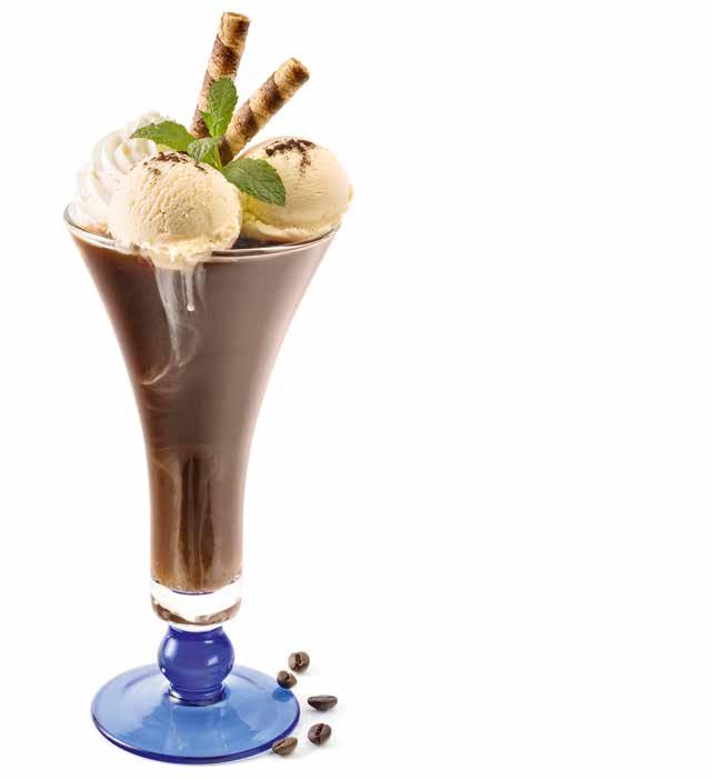 Eiskaffee Iced Coffee Eiskaffee/Eisschokolade mit zwei Kugeln A1, C, F,
