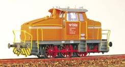 155001 Diesellokomotive Thyssen 2, blau mit silbernen Streifen, Epoche III - V. 155008 Diesellokomotive BLS Em 836 362-4, orange, Epoche IV - VI.