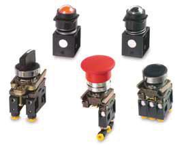 Signalgeber u. pneum. Schauzeichen Ø22 mm - PXB Genormte Ø22-mm-Drucktaster für pneumatische und elektrische Ausgangssignale. Es sind eine Vielzahl von Druckknöpfen und Schaltern erhältlich.