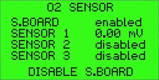 3.5 O2 Sensoren Während des Tauchgangs kann zum einen das Sensorkabel aktiviert oder deaktiviert werden. Es können aber auch nur einzelne Sensoren aktiviert oder deaktiviert werden.