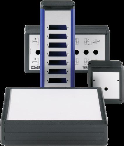 12 MULTI-BOX Gehäuselösungen Profil-Gehäuse DELTA-BOX Schutzart IP 43 / 54 Delta-Box-Gehäuse sind aus Aluminium-Profil gefertigt und vereinen kompaktes und formschönes Design mit extrem hoher