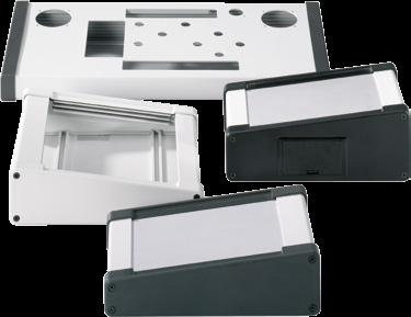 14 MULTI-BOX Gehäuselösungen Tastatur-Gehäuse TAST Schutzart IP 43 Tast-Gehäuse aus Aluminium-Strangprofil dienen als Tisch-, Wand-, oder Maschinengehäuse.