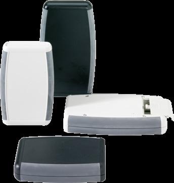 Gehäuselösungen MULTI-BOX 43 Mobil-Gehäuse MBMO Schutzart IP 42 Mobil-Gehäuse aus ABS mit gummierten Soft-Touch-Seiten liegen nicht nur angenehm in der Hand, sie haben auch ein formschönes Design und