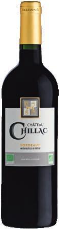 99 Bordeaux AOC Château Chillac Modern vinifiziert mit roter Beerenfrucht und dezent floraler Nase.