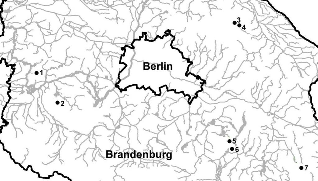 Material & Methoden 7 Brandenburger Seen: Abflusslos < 20 ha Gewässerfläche < 10 m Wassertiefe Besatz: 50 g