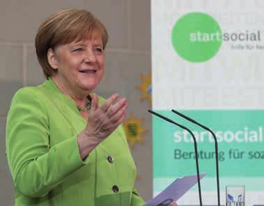 Schirmherrin Bundeskanzlerin Angela Merkel Rede von Bundeskanzlerin Angela Merkel zur Begrüßung bei der Preisverleihung des 14. Wettbewerbs startsocial am 20.