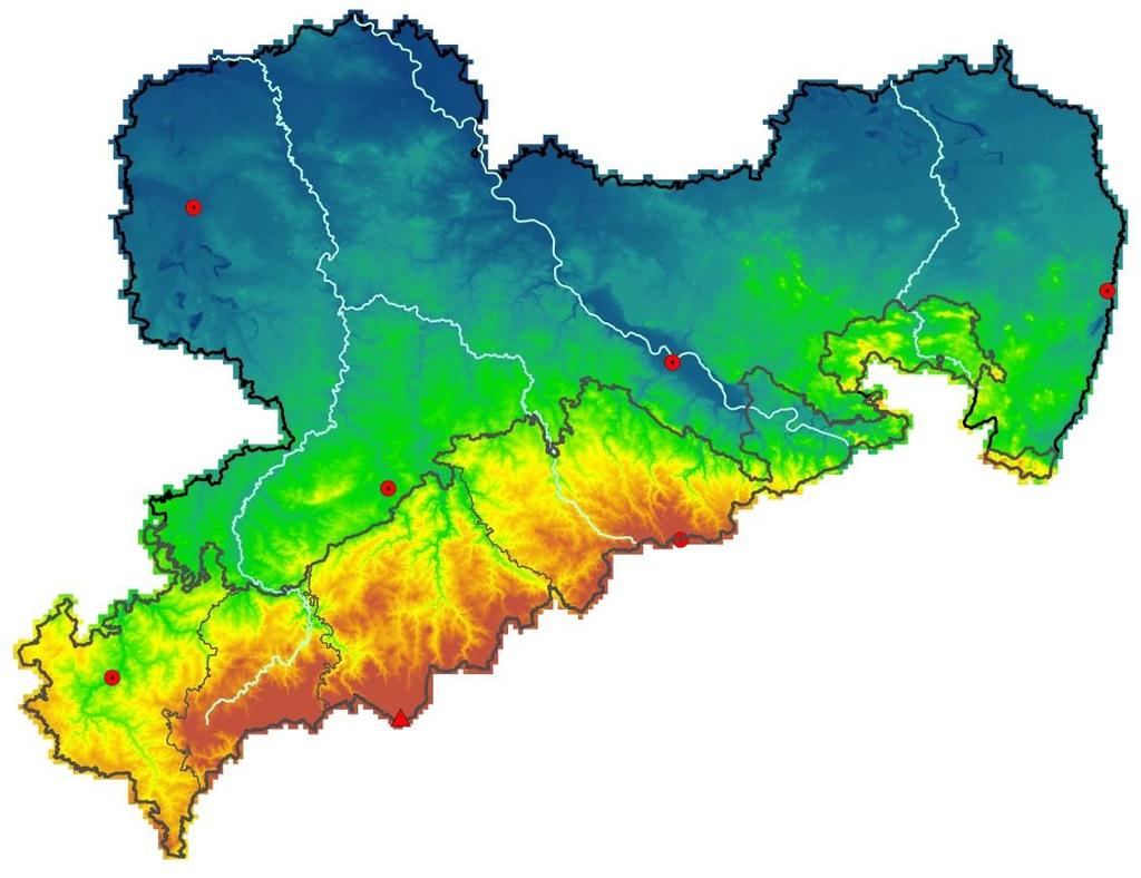 Inhalt Themen Sächsisches Bergland und Mittelgebirge Temperatur Niederschlag Trockenheit Windgeschwindigkeit Vogtland Plauen Leipzig Dresden