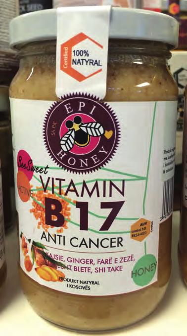 Anti-Krebs-Honig: Beigemischt sind Aprikosen, Ingwer, Schwarzkümmel und Pasania-Pilz. Honig selbst wird sehr wohl zur Unterstützung von Chemotherapieverfahren empfohlen.