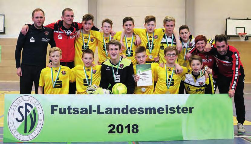 Futsal-Landesmeister 2018: SG Dynamo Dresden. C-Junioren Futsal-Landesmeisterschaft gen den FC Grimma allerdings mit einem Unentschieden begnügen.