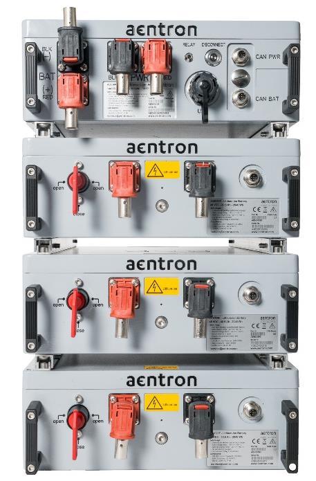 aentron Energy System 1 bis 900 Vdc Das aentron Lithium-Ionen-Energiespeichersystem ermöglicht die Realisierung einer modularen und skalierbaren Batterielösung.