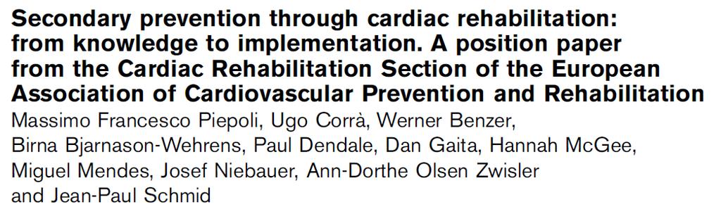 Core components of comprehensive cardiac rehabilitation Patient