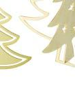 3D Metallanhänger-Karte Der Ornament-Tannenbaum besteht aus vergoldetem