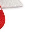 Lenchens Socken Mini-Wärmflasche Ein Paar rustikale, gestrickte Socken für mollig warme Füße in der nass-kalten Jahreszeit (30% Wolle, 20% Polyester, 50% Acryl). Ferse, Spitze und Bündchen sind rot.