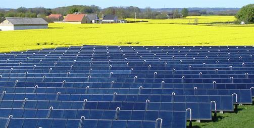 Energie-Ernte je ha direkt solar 1 ha Solarkollektoren (mit