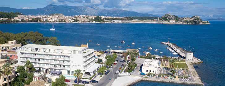 HOTELLAGE Echte und beste Gastlichkeit erwartet Sie im historischen Mayor Mon Repos Palace Art Hotel am Rande der Garitsa Bay gelegen, mit Blick auf das Ionische Meer und die alte venezianische