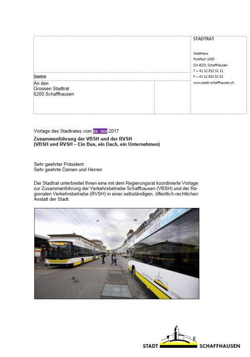 Stadt Kanton Automatisierung im öffentlichen Verkehr Seite 12 Strategie Übersicht Vorlagen und Beilagen Vorlage an Grosser