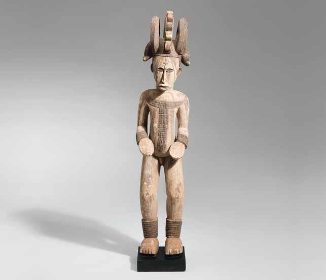 Afrikanische Kunst 431 5585 5582. Grosse Figur der Bambara, Mali. Sehr feines Stück von musealer Qualität. H = 69 cm. 3000.