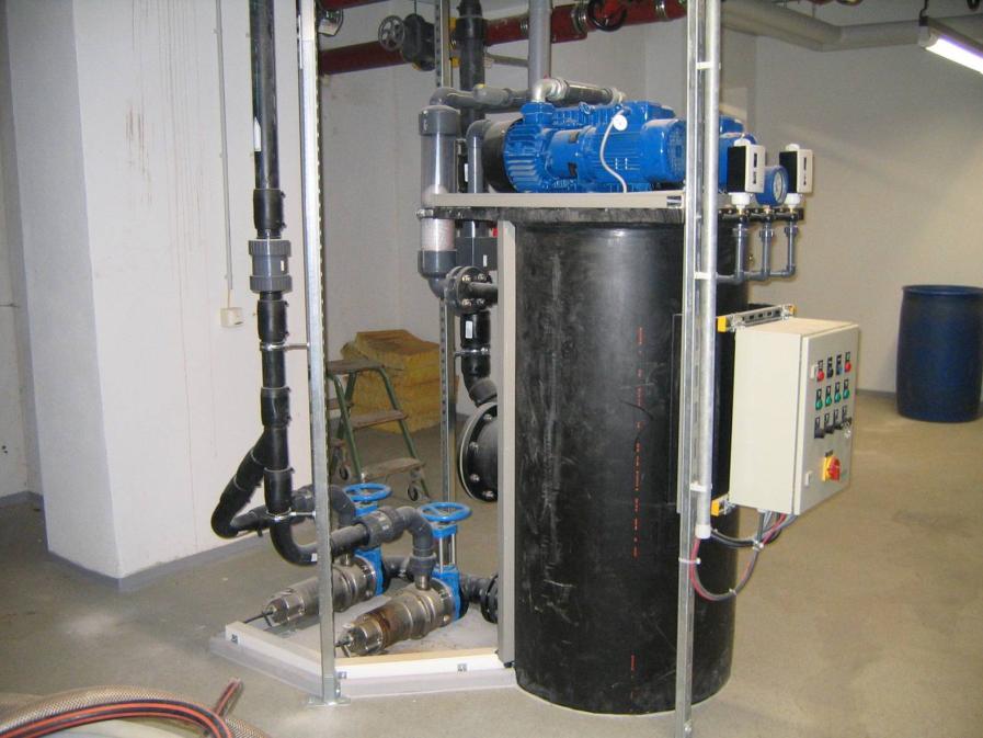 flush Gravity for Urin Vacuum plant