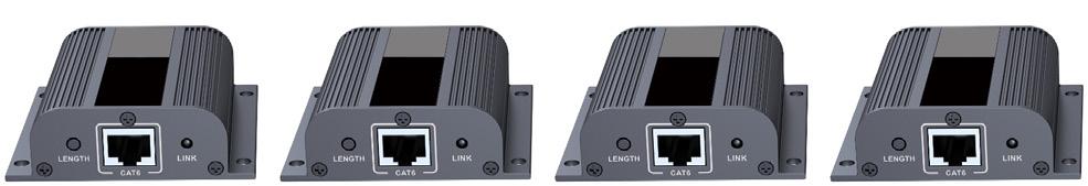 Ermöglicht das Einstellen von Auflösung und Audio-Format an der Sende-Einheit Unterstützt PoE (Power over Ethernet) - nur eine Einheit (Transmitter) muss mit