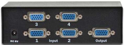 DDC2, DDC2B support Video input connections: HDSUB15/female Video output connections: HDSUB15/female Metal