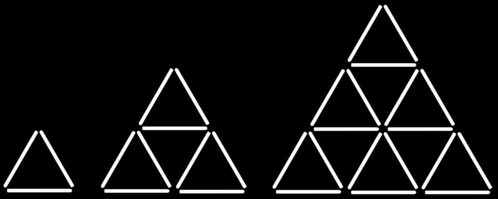 KNOBELNUSS 1: STREICHHOLZ-MUSTER Dieses Muster besteht aus A-Dreiecken und B-Dreiecken (1) Aus wie vielen A- und B-Dreiecken besteht das