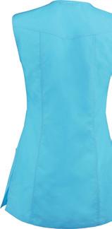 226230-000+Farbe Zipper-Kasack, Jeansstyle, ärmellos, Reißverschluss, eine Brusttasche, zwei Seitentaschen, Rückenlänge 76 cm (Größe S) Größen: XS - 2XL 70% Polyester, 30% Baumwolle, 135 g/m2,