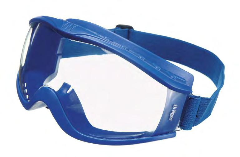 54 SCHUTZBRILLEN VOLLSICHTSBRILLEN Vollsichtbrillenserie Dräger X-pect 8500 Premiumschutz mit hoher chemischer Beständigkeit VORTEILE: n höchstmöglicher Tragekomfort dank hochwertiger, leichter