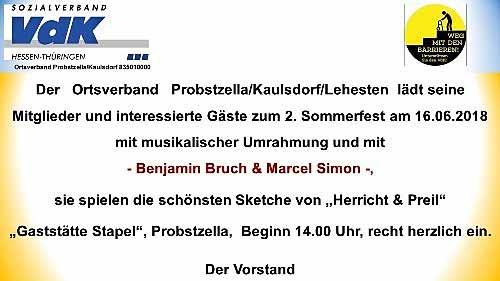 Gemeinde-Nachrichten - 16 - Nr. 5/2018 Kirchliche Nachrichten Pfarramtsbereich Kaulsdorf-Obernitz Gottesdienste und Veranstaltungen Samstag, 2. Juni 2018 15.