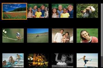 Durchsuchen und Filtern von Bildern Fotoaufnahmen Movies Navigieren durch Bilder in einer Übersicht Durch die Anzeige mehrerer Bilder in einem finden Sie schnell die Bilder, nach denen Sie suchen.