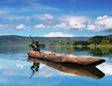 Der Lake Kivu im Westen mit tiefen Buchten, steilen Hängen und weißen Sandstränden ist einer der schönsten Binnenseen Zentralafrikas.