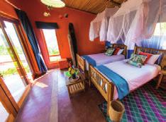 Lage: Die luxuriöse farbenprächtige Chameleon Hill Lodge liegt im Südwesten Ugandas, auf einer Anhöhe von 2000 m mit einem spektakulären Ausblick auf den bekanntesten See, den Lake Mutanda und die