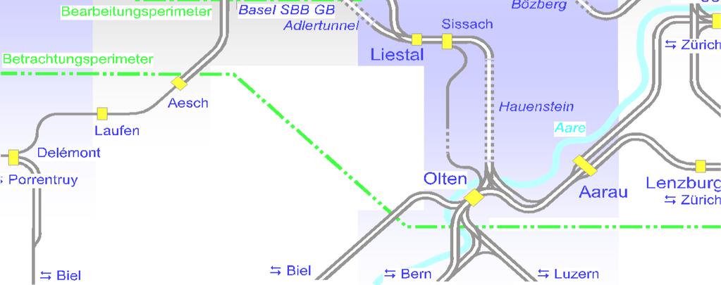 Gleis Aesch Laufen (bestimmte Abschnitte) 3./4.