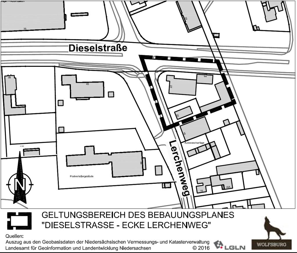 Jahrgang 14 Amtsblatt Nr. 4 Wolfsburg, 27. Januar 2017 Seite 18 Der Geltungsbereich des Entwurfs des Bebauungsplanes geht aus der unten abgebildeten Planskizze hervor.