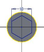 Beim Positionieren muss die Bohrung direkt auf den bestehenden Punkt auf der zylindrische Fläche gelegt werden.