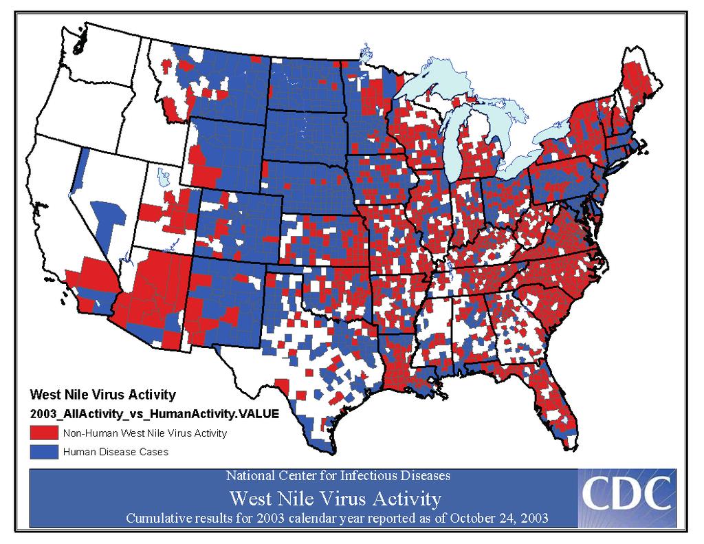 West-Nil-Virus Infektionen U USA