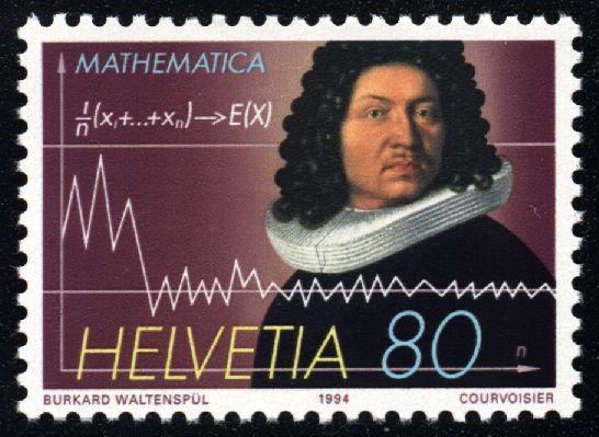 Jakob Bernoulli (1654-1705): Ars conjectandi (1713) Schweizer Briefmarke 1994 Quelle: www.fh-friedberg.de/.../marke04 09 bild01.jpg Bernoulli-Ketten u.a. als Rahmen für den Beweis des Gesetzes der
