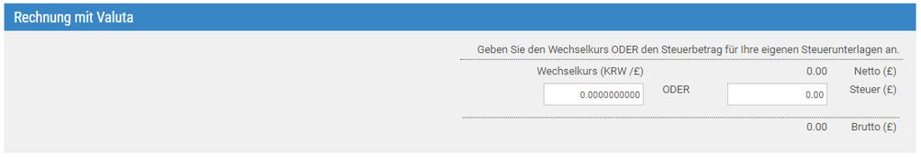 Achten Sie darauf, dass Sie das Rechnungsdatum, das Fälligkeitsdatum und das Lieferdatum mithilfe des Kalenders auswählen.