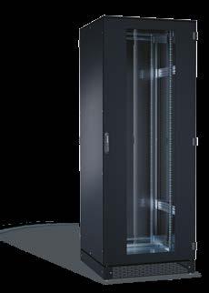 Ein flexibler Innenausbau der Serverschränke in Verbindung mit einer Zugänglichkeit von allen Seiten (Türen und Seitenwände abnehmbar), sowie der