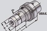 Hydro-Dehnspannfutter Hydraulic expansion chucks Mandrins expansibles hydrauliques (DIN 69893-5) HSK-E Zur Aufnahme von Werkzeugen mit Zylinderschaft nach DIN 1835 Form A+B+E und DIN 6535 Form