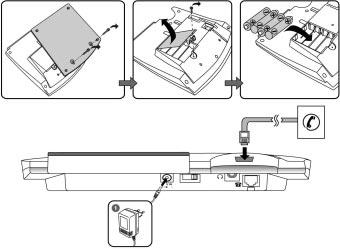 Installation Refer to the Main Diagram section and: 1. Remove the bottom plate by unscrewing the screws. 2. Connect the coil cord to the jack on the base unit. 3.