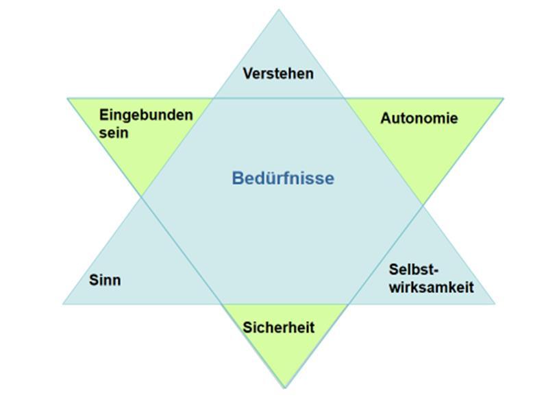 * Zusammenführung unter Bezugnahme auf Antonovsky 1997, Deci/Ryan 1993 und Kasser 2004 6.