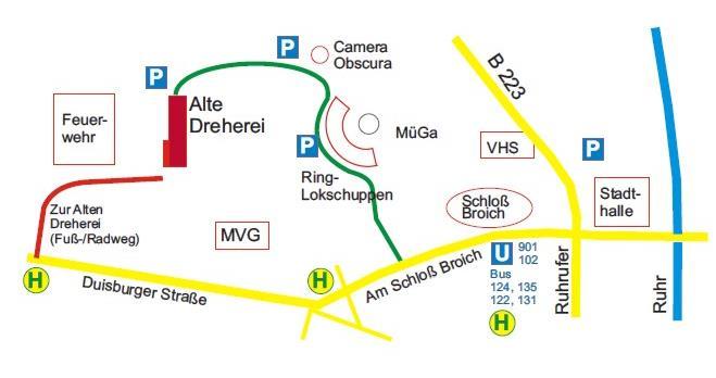7 / 8 ANREISE Adresse:nen Alte Dreherei Am Schloss Broich 50 45479 Mülheim/ Ruhr E-Mail: info@alte-dreherei.