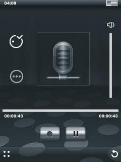 Tonaufnahme Wählen Sie aus dem Hauptmenü das Icon Tonaufnahme, um über das integrierte Mikrofon eine Sprachaufzeichnung vorzunehmen. Bedienung 1. 2.