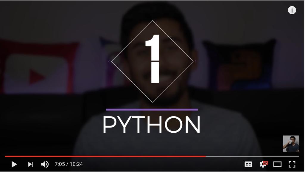 Python ist #1 http://www.youtube.com/watch?