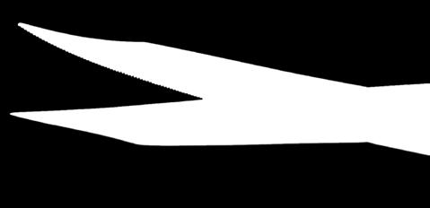 gezahnt, 13 cm Goldman-Fox scissors, small tips, curved, bottom
