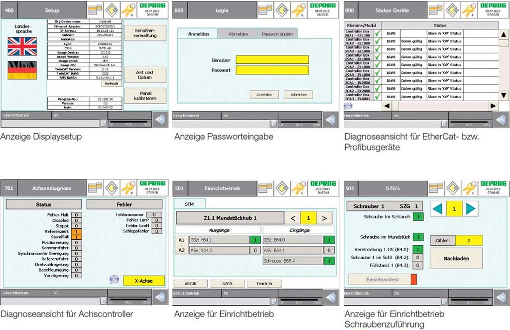 Softwarelösungen für DEPRAG Automation Optionale Softwarepakete für DCOS Prozess- und Anlagensteuerung für Kompaktsteuerung DPU010 Steuerungs- und Bedieneinheit DPU050 Steuerungs- und Bedieneinheit