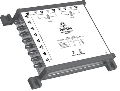 output level 90 dbµv power consumption < 25 ma SAT-A SAT-B V H V H Made in Germany Low Band High Band Low Band High Band V H V H V H V H Low Band High Band Low Band High Band SAT-A SAT-B V H A H V V