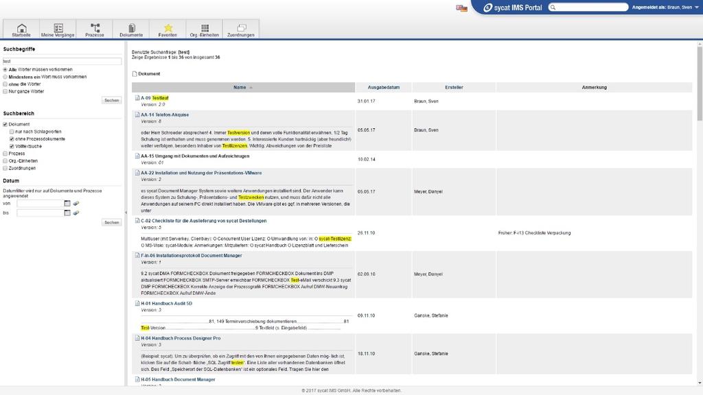 Excel-Dokumenten Automatische Befüllung von Dokumenten Automatische Erstellung von Vergleichsdokumenten IMS-Portal IMS-Portal
